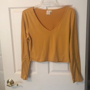 Mustard Crop Long Sleeve Shirt